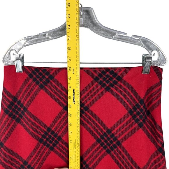 Talbots Petites NWT Womens 10P Red Black Plaid Wool Blend Skirt Clueless Preppy - Picture 6 of 10